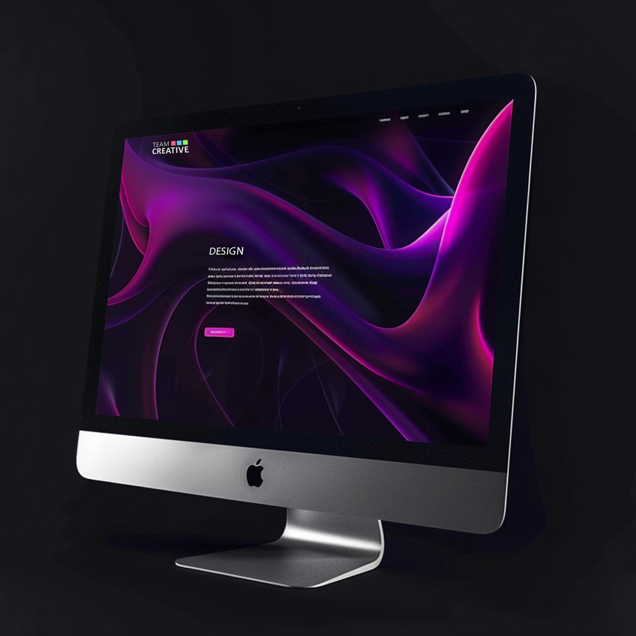 Website design Team Creative Why Every Business Needs a Website That Works for Them black background mac sleek 