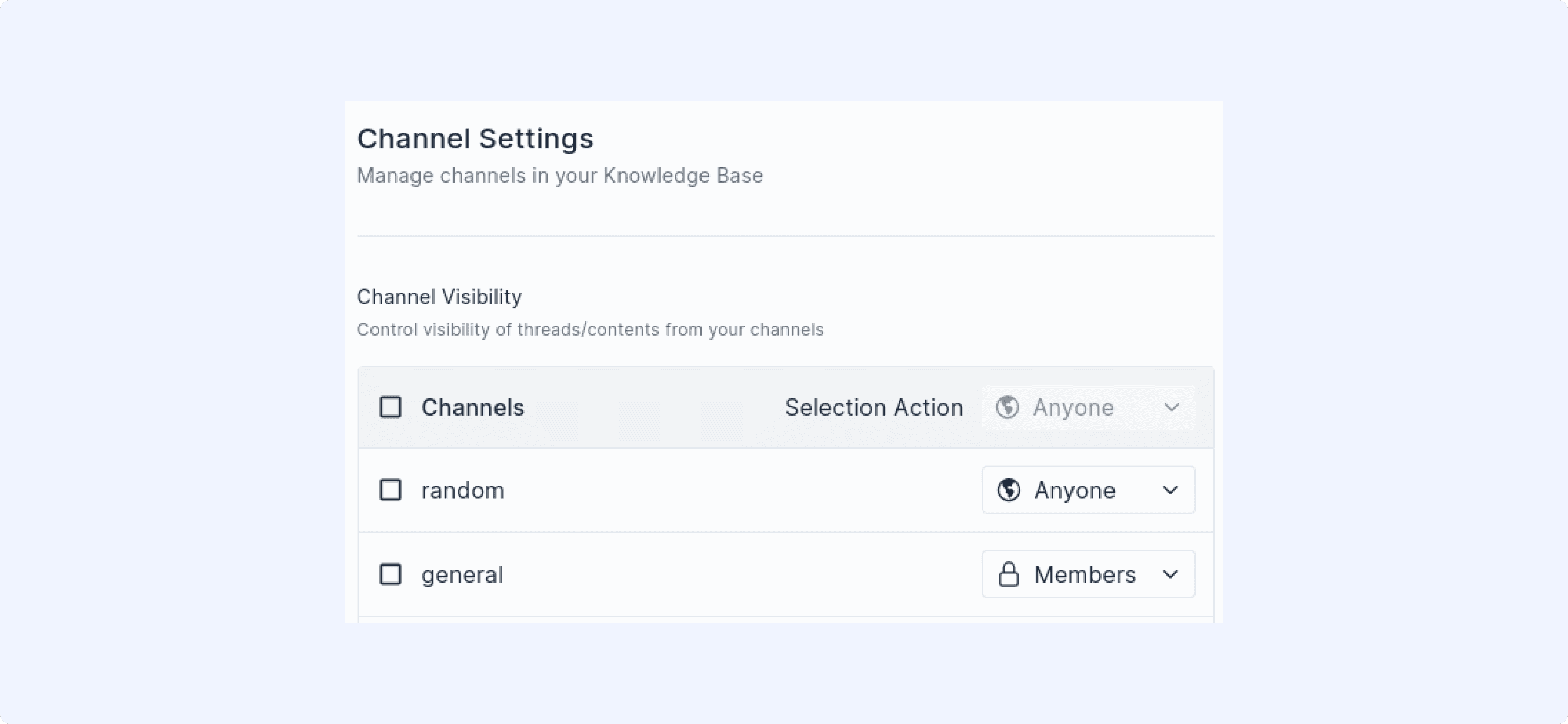 Screenshot of UI from the Struct app, featuring privacy setting options