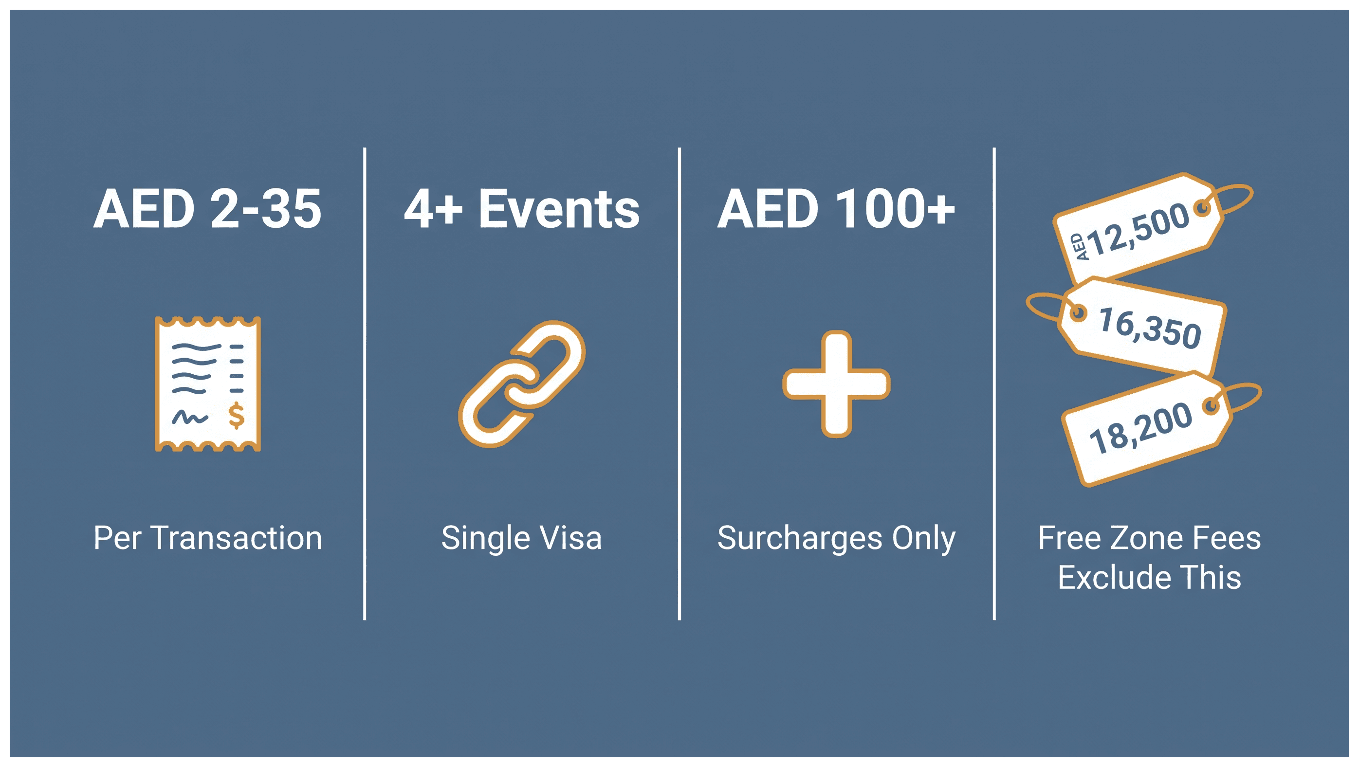 Infographic: e-Dirham and Government Fee Payment Methods: What You Pay and What Is Extra