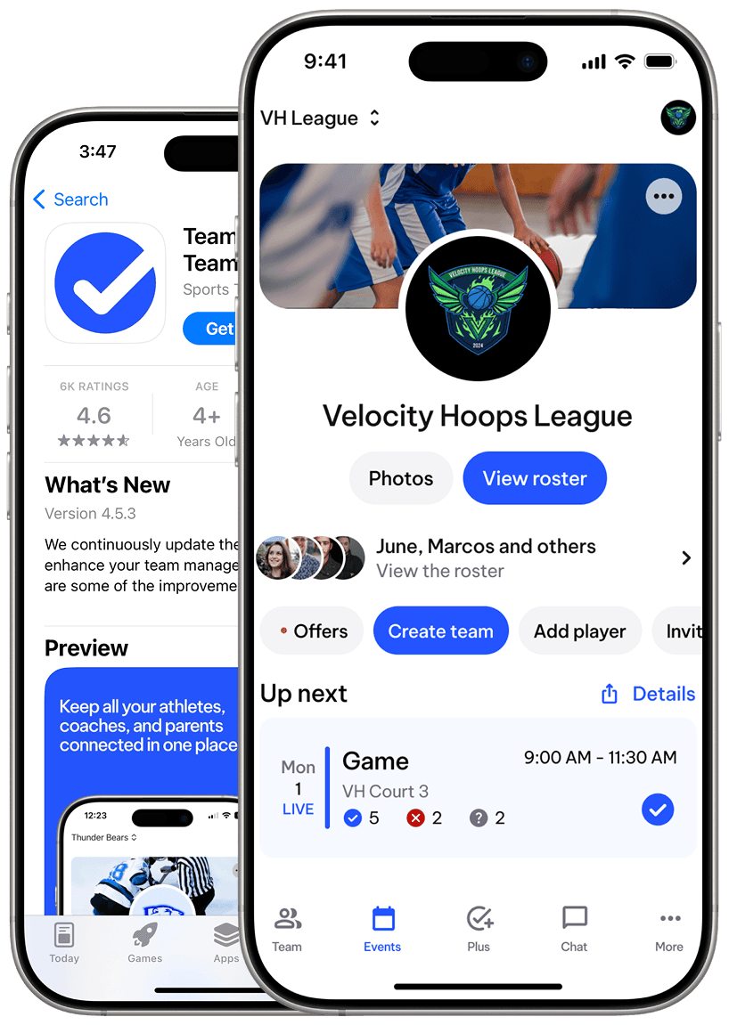 TeamLinkt's Basketball Team App 
