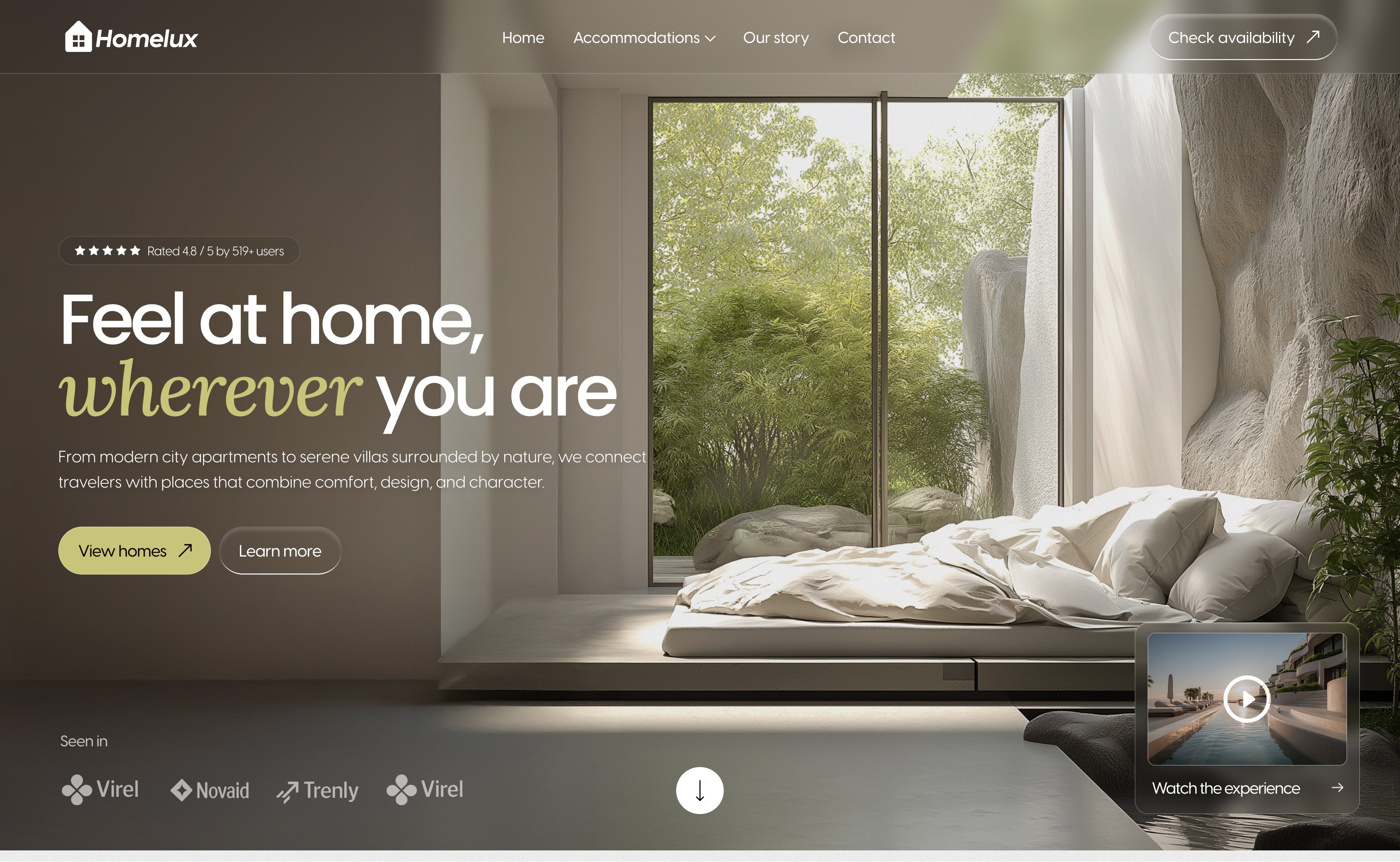 Website wireframe layout featuring sections for a high-converting heading, features, review, FAQ, and call-to-action. Minimalist design with placeholder images and text emphasizes clean, organized structure for user engagement