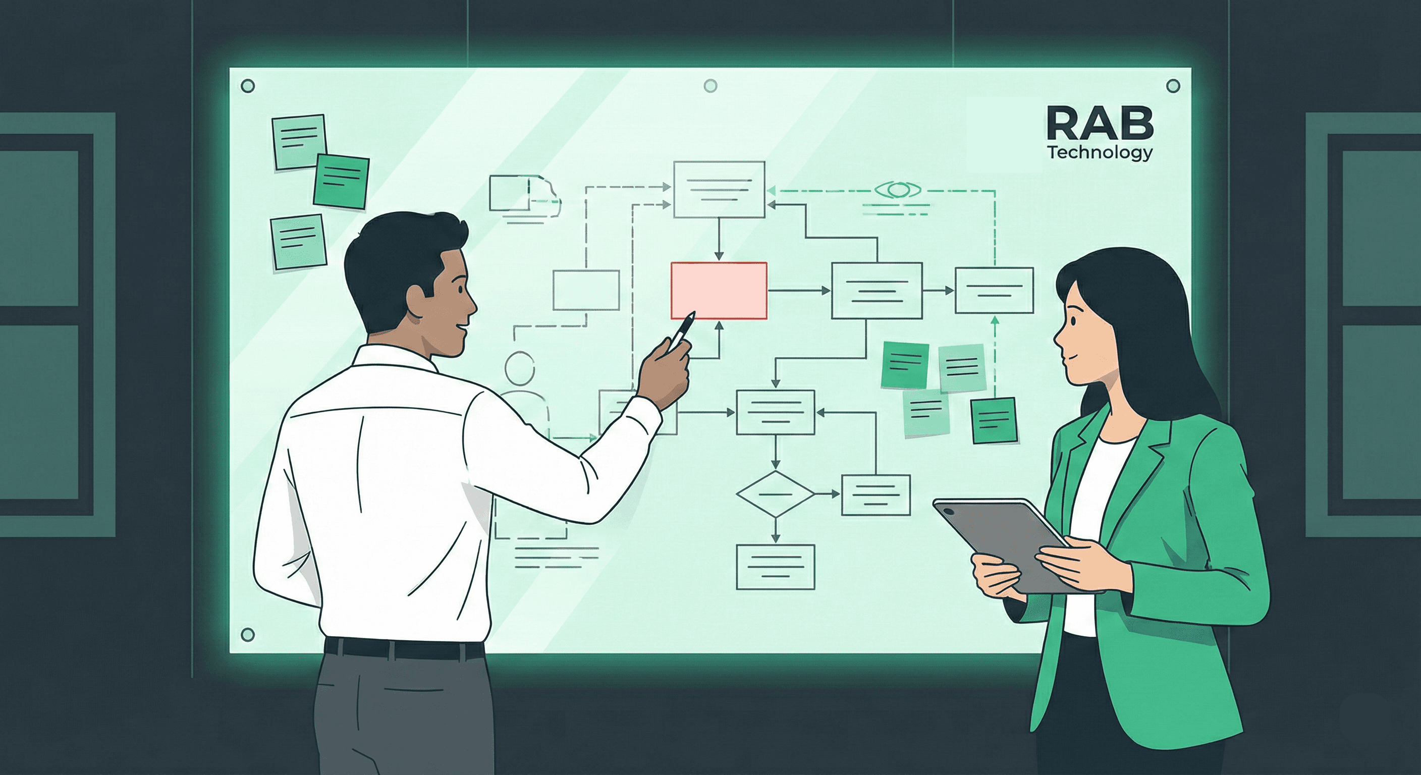 Whiteboard view with two people collaborating.