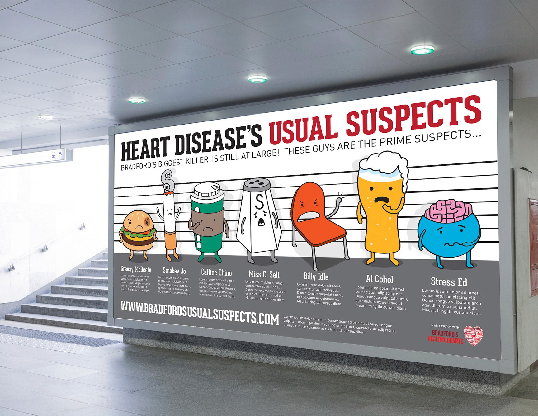 Heart disease's Usual Suspects Campaign Billboard