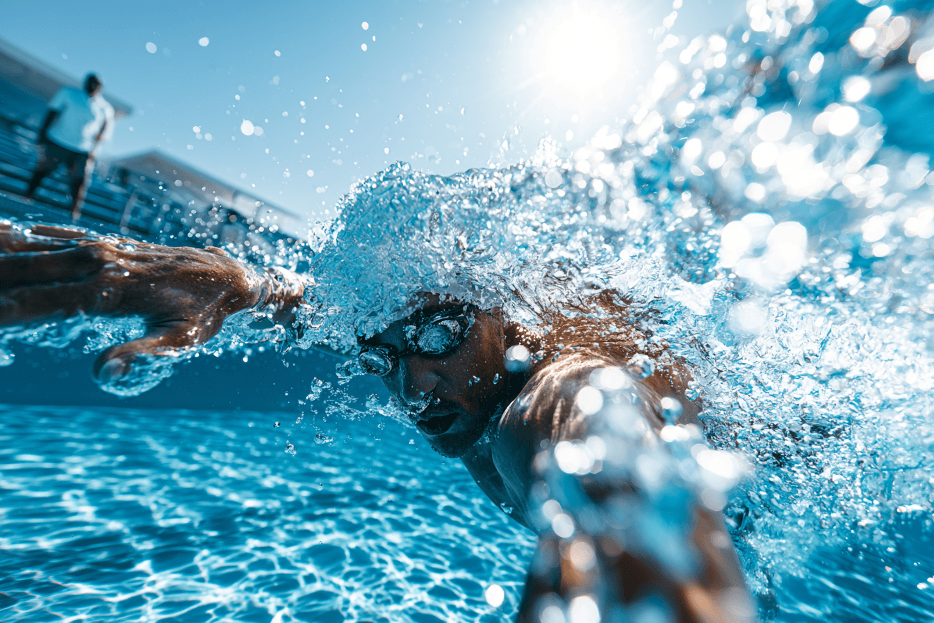 Person swimming