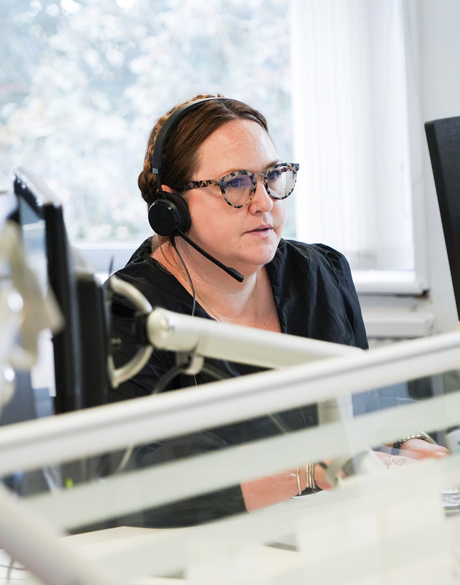 Composite image of the Hughes Price Walker pension support team working in the office.