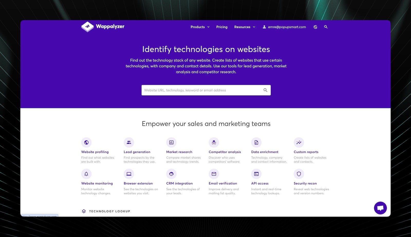 wappalyzer as builtwith alternative