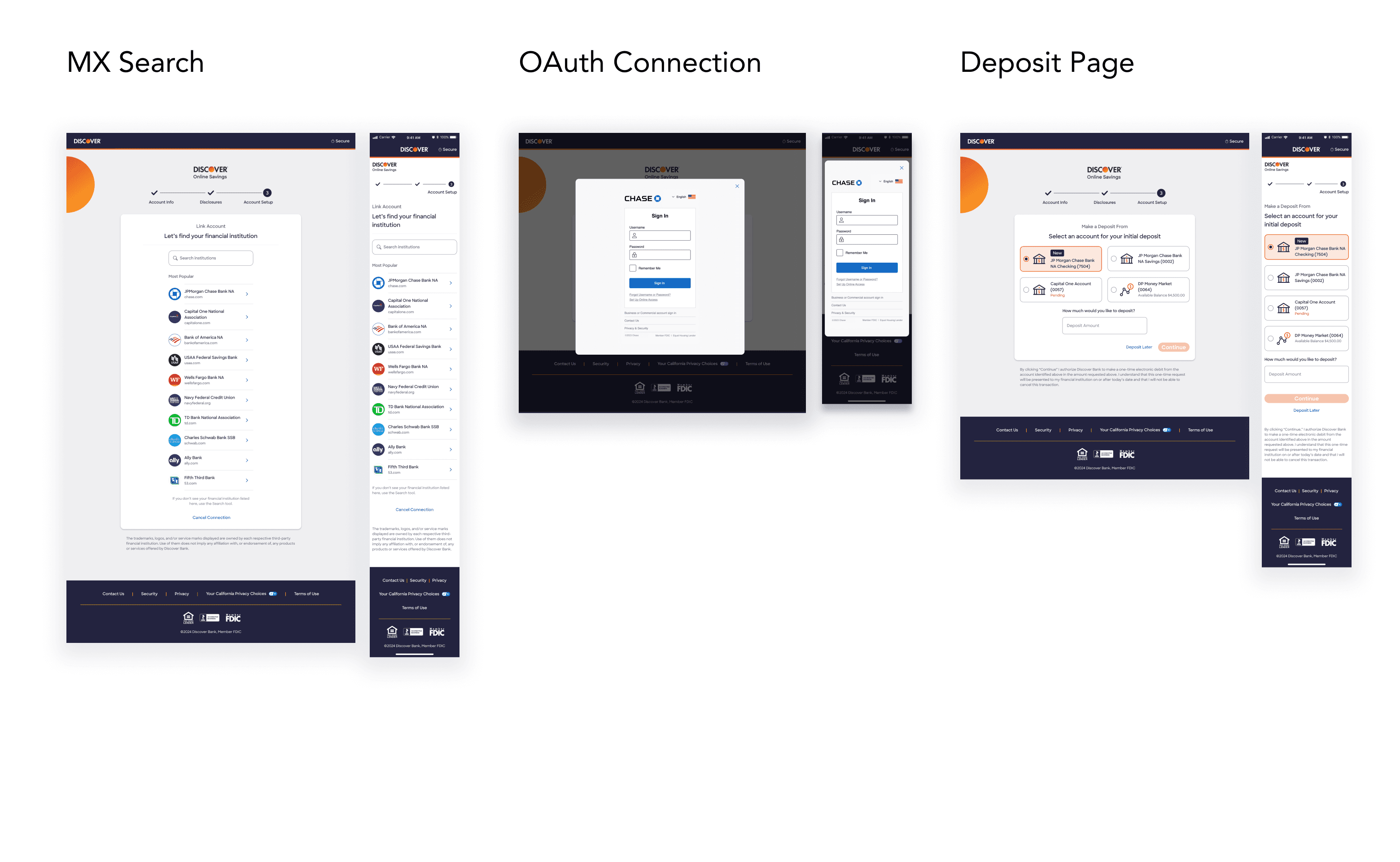 MX Search, Connection and Deposits