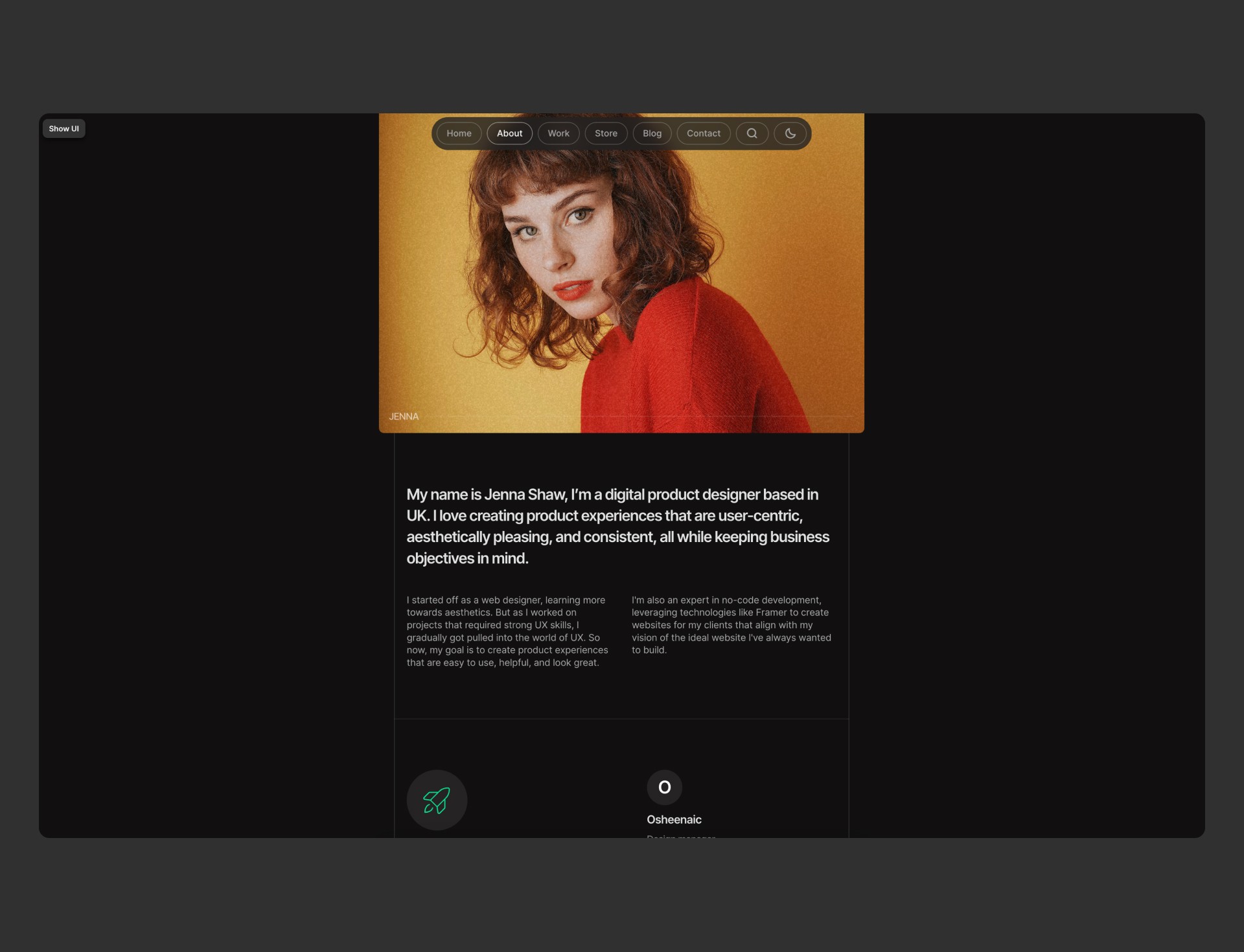 Gridum about page screenshot