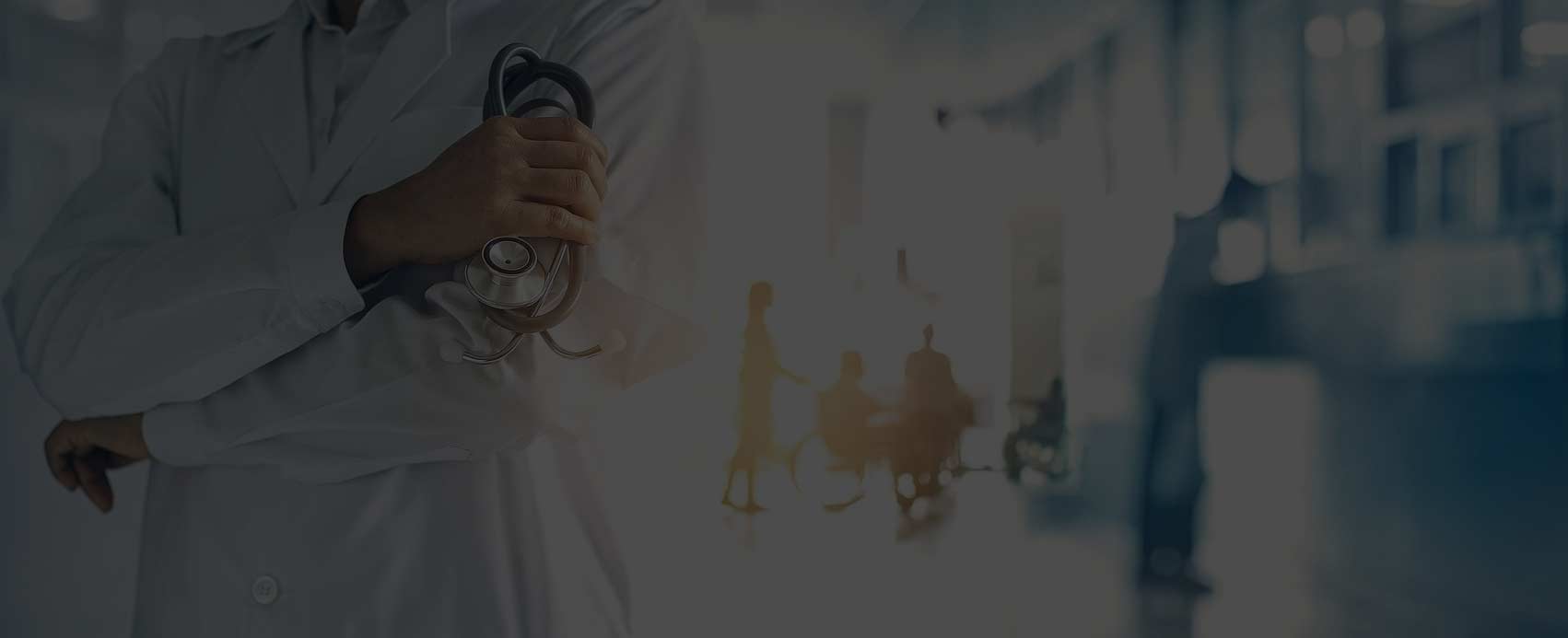 Doctor in a hospital corridor