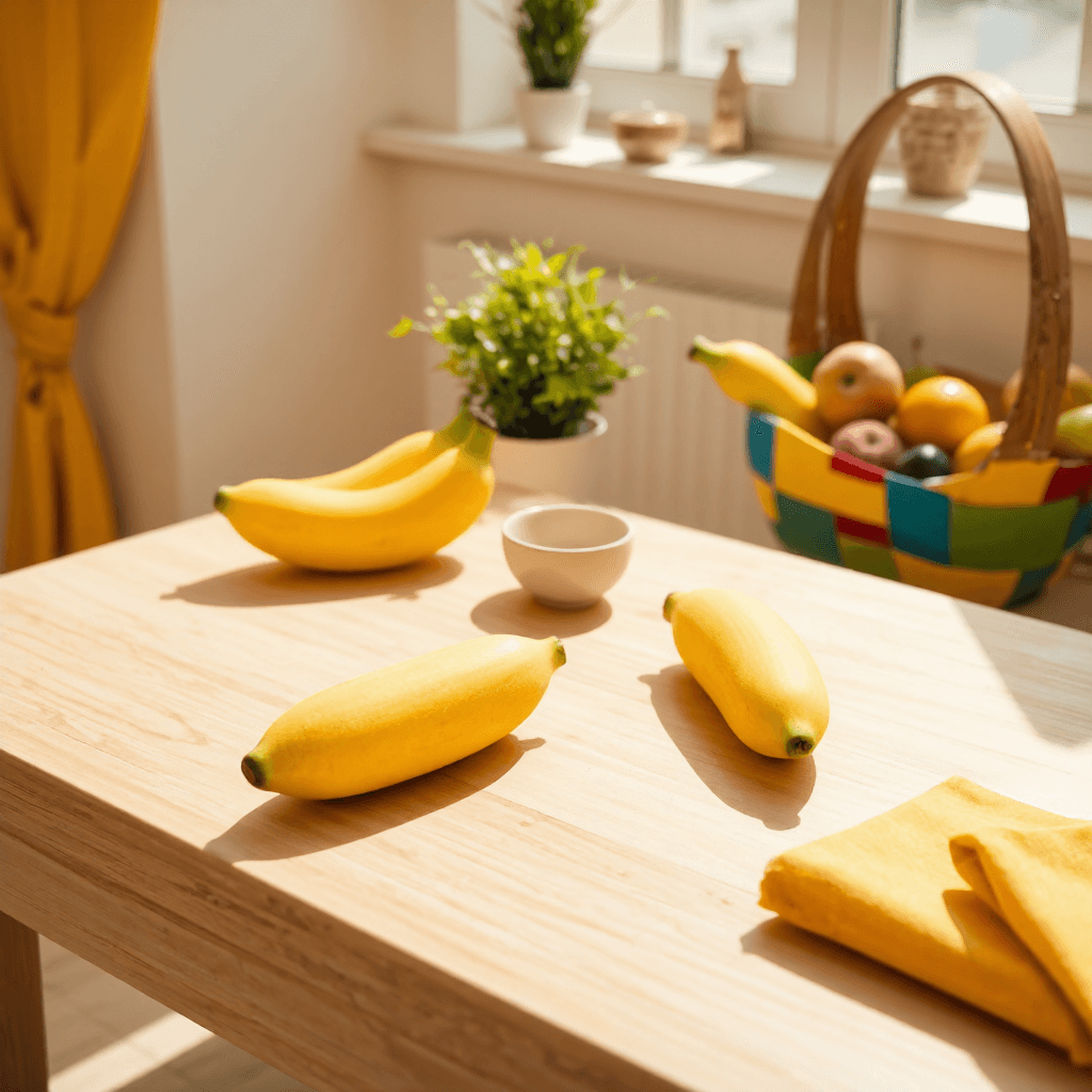 product photography of a set of banana-shaped objects