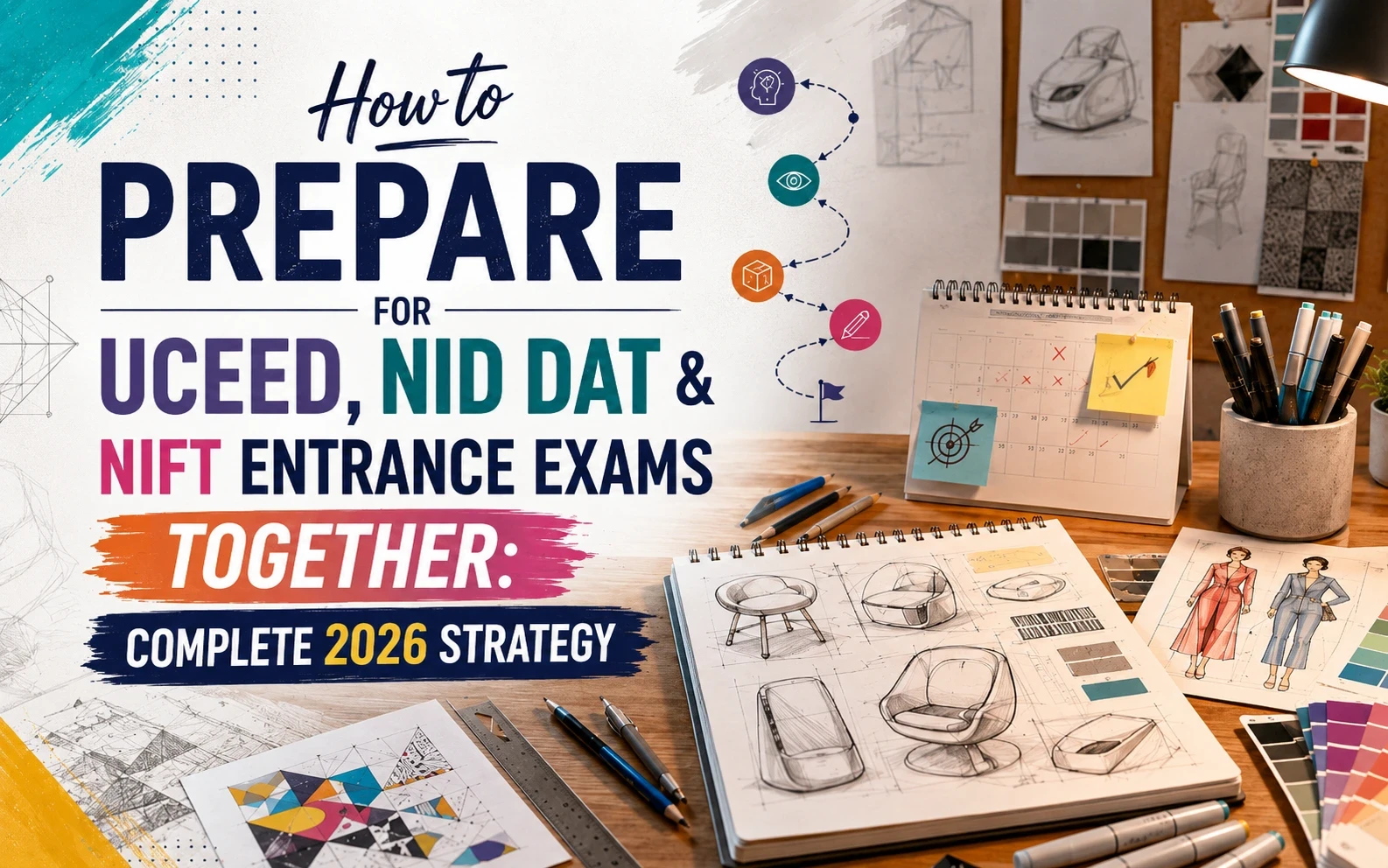 How to Prepare for UCEED, NID DAT & NIFT Entrance Exams Together Complete 2026 Strategy