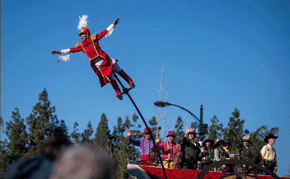 Tournament of Roses Parade flying band member