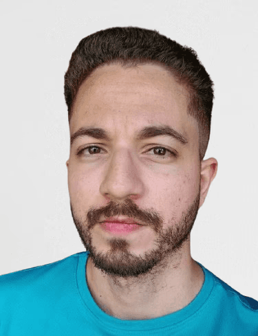 A photo of a man wearing a cap looking above