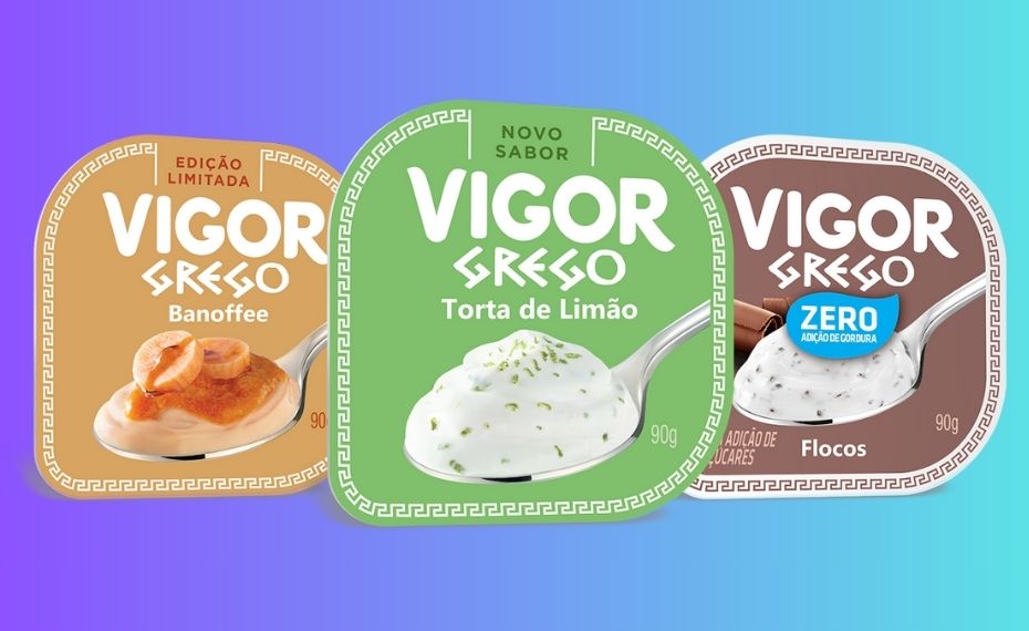 Vigor Grego lança novos sabores na categoria de sobremesas