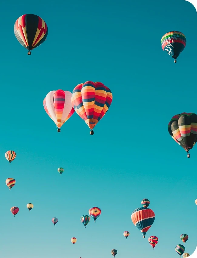 mongolfiere in volo