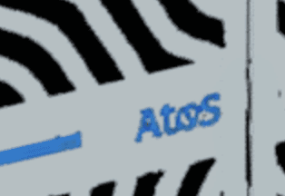 Atos logo created with a custom material