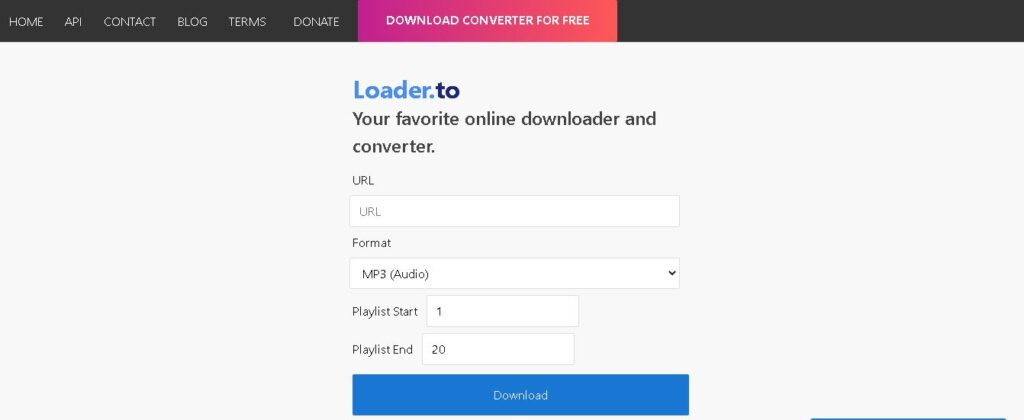 Loader.to online video downloader