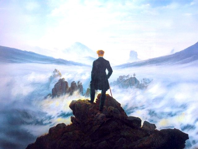Wanderer above the Sea of Fog Caspar David Friedrich Widened With Generative Fill