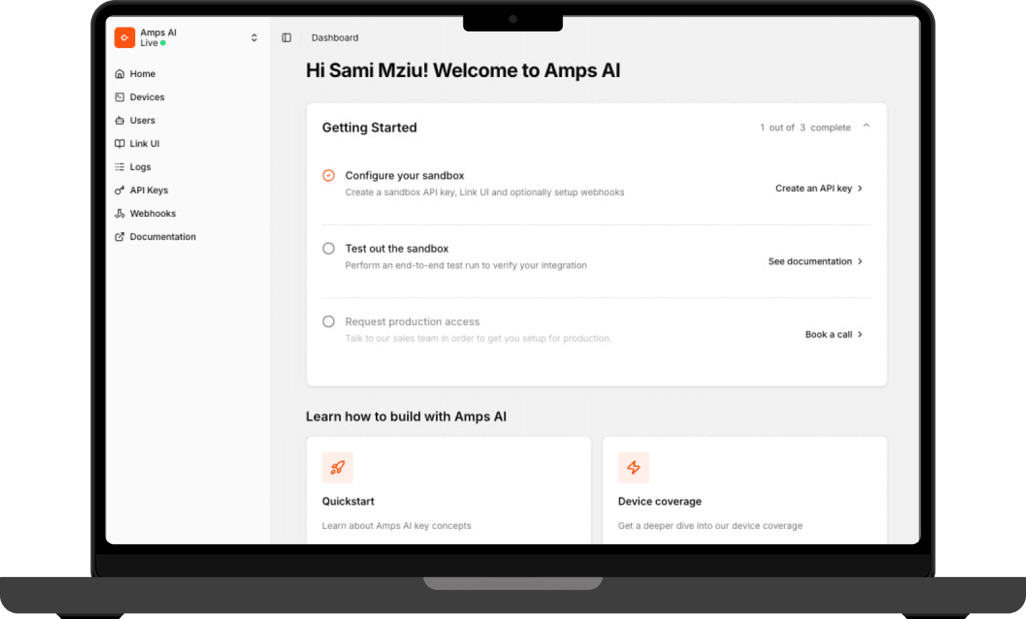 Screen mockup of a dashboard interface