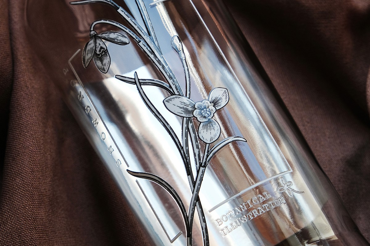 Souvenir products, uv dtf stickers, labels for Beverage brand printed on glass with uv dtf printing.