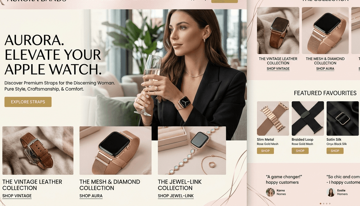 Women’s Apple Watch Strap Ecommerce Brand