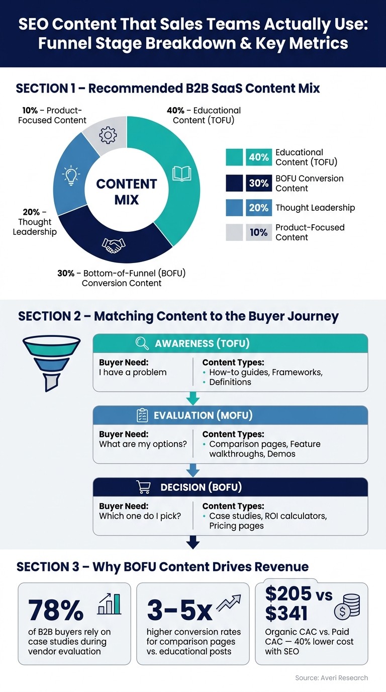 SEO Content Strategy: Funnel Stage Breakdown & Key Metrics