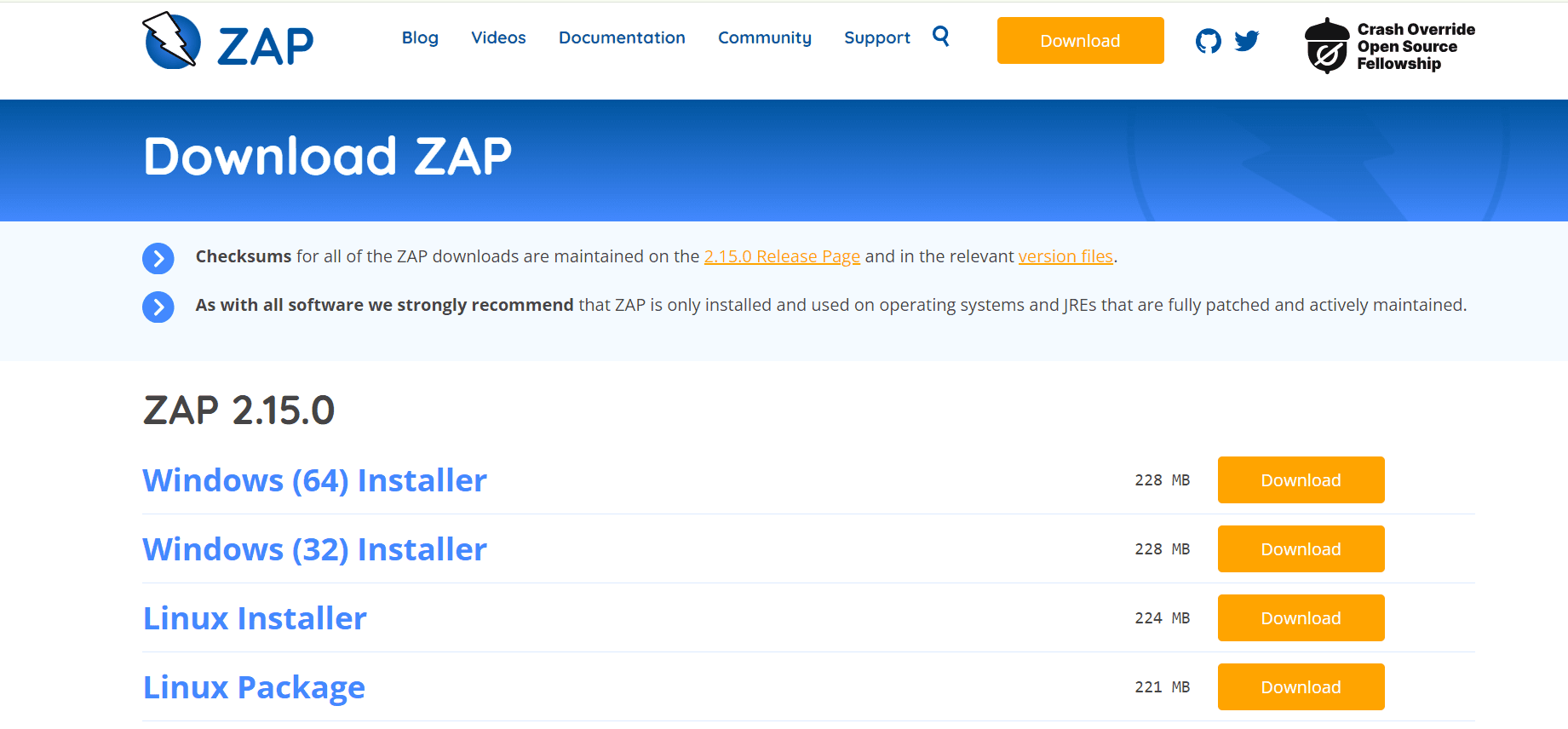 Download OWASP ZAP