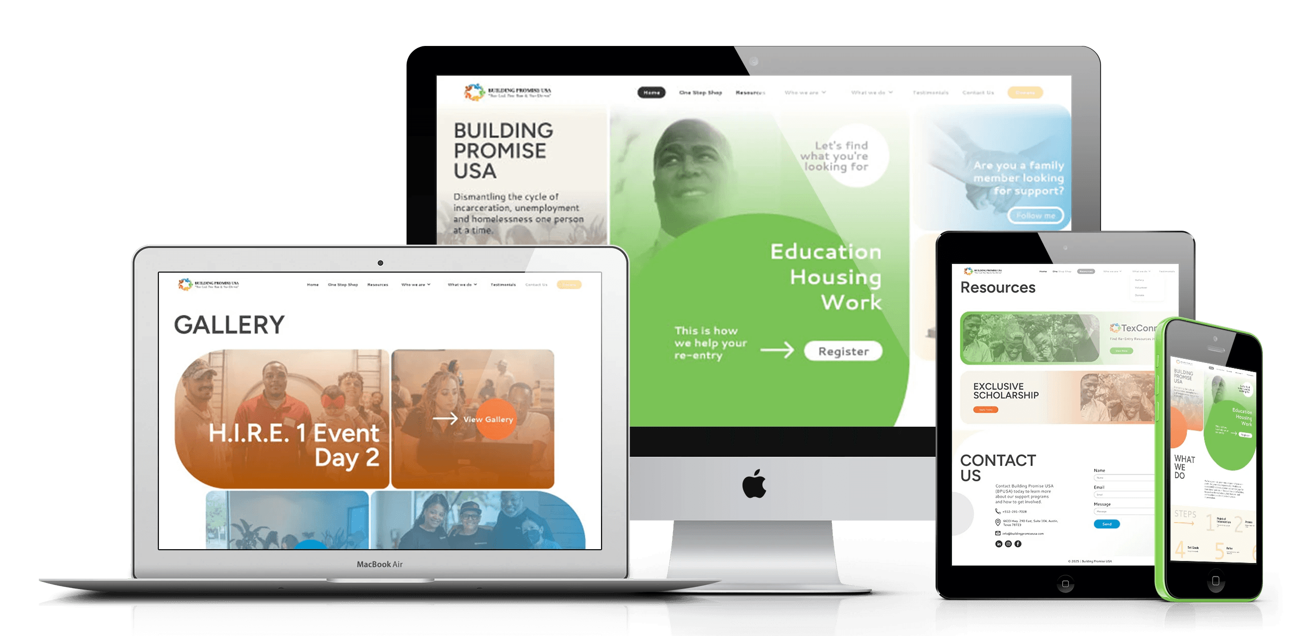 Building Promise USA Website Mockup