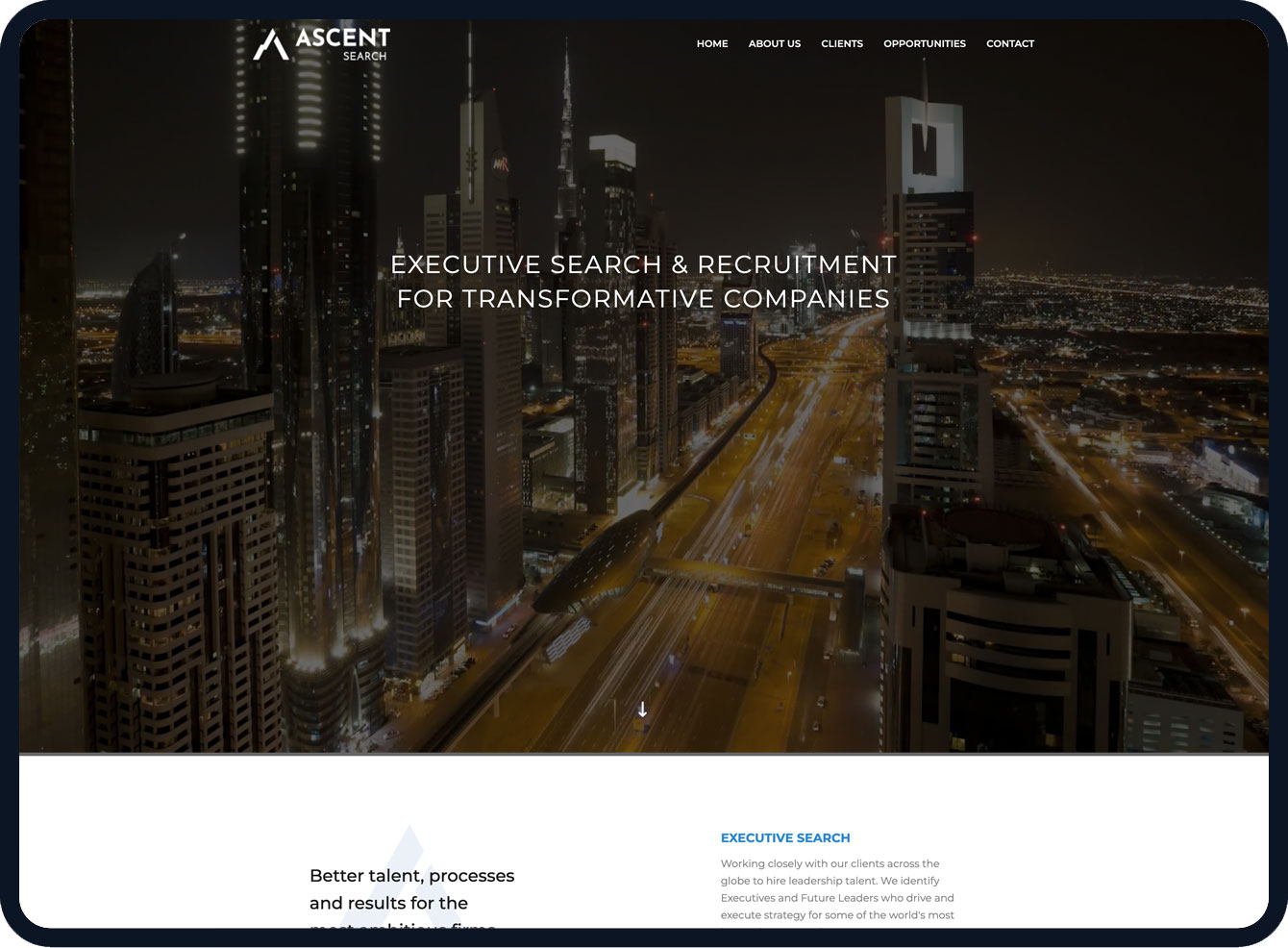 Ascent website