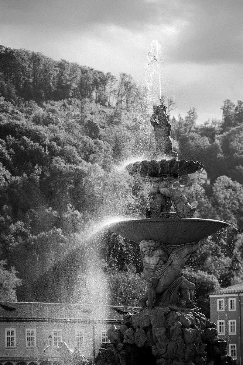 Baroque Salzburg park and fortress - Hohensalzburg Castle hilltop views