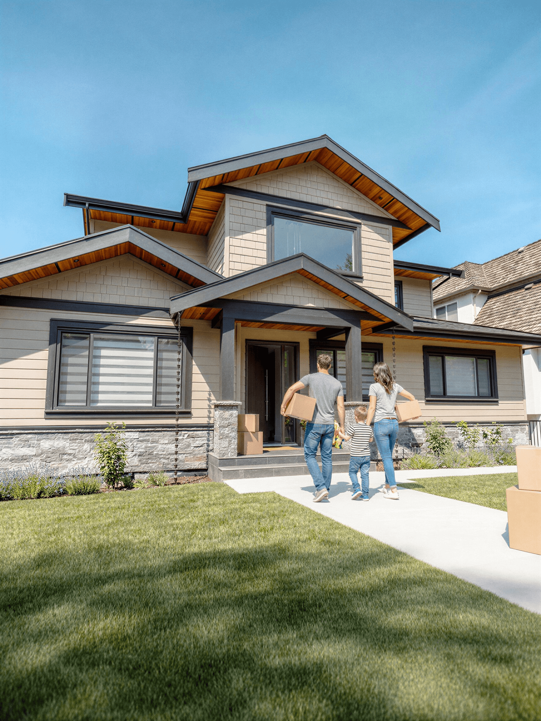 couple moving into their new vancouver custom home