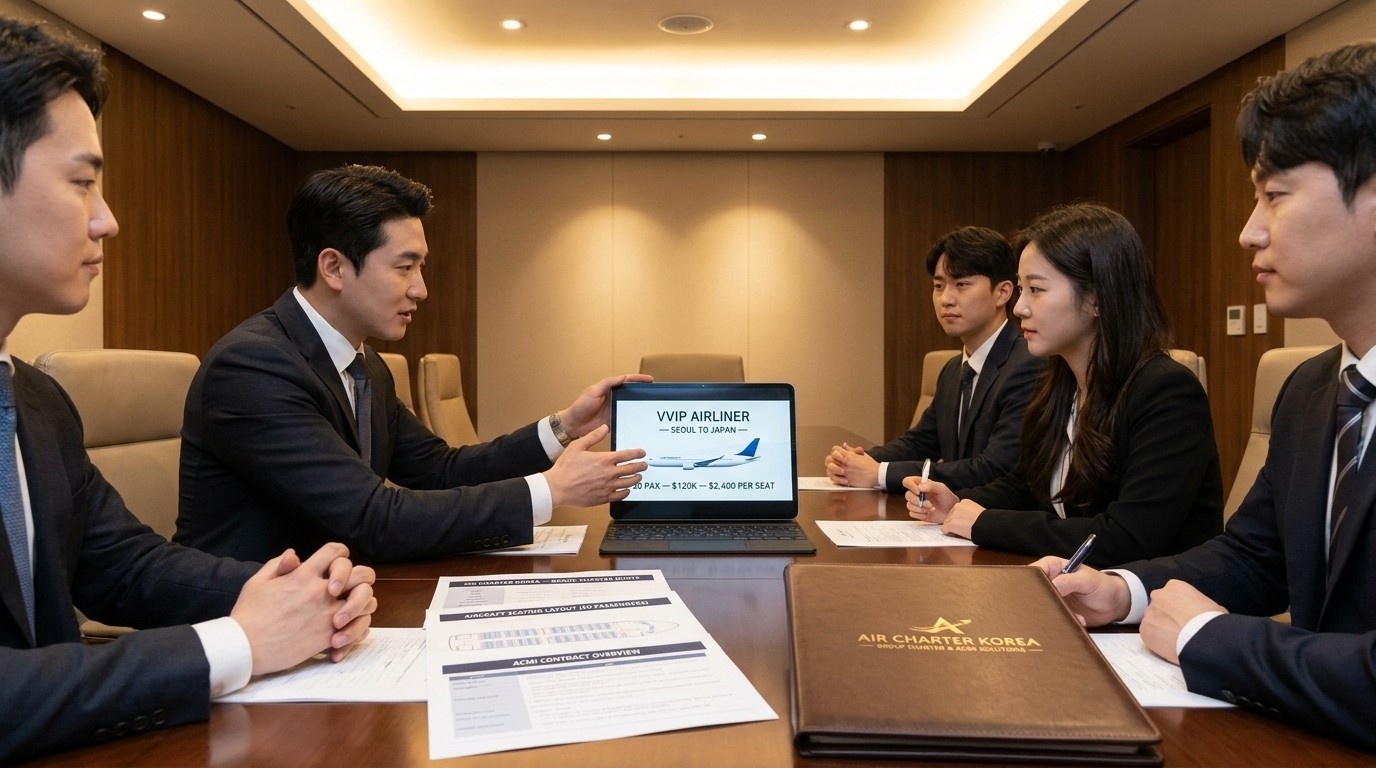 ACK group charter advisory — 19-50 passenger airliner per-seat economics, ACMI, integrated group movement matching