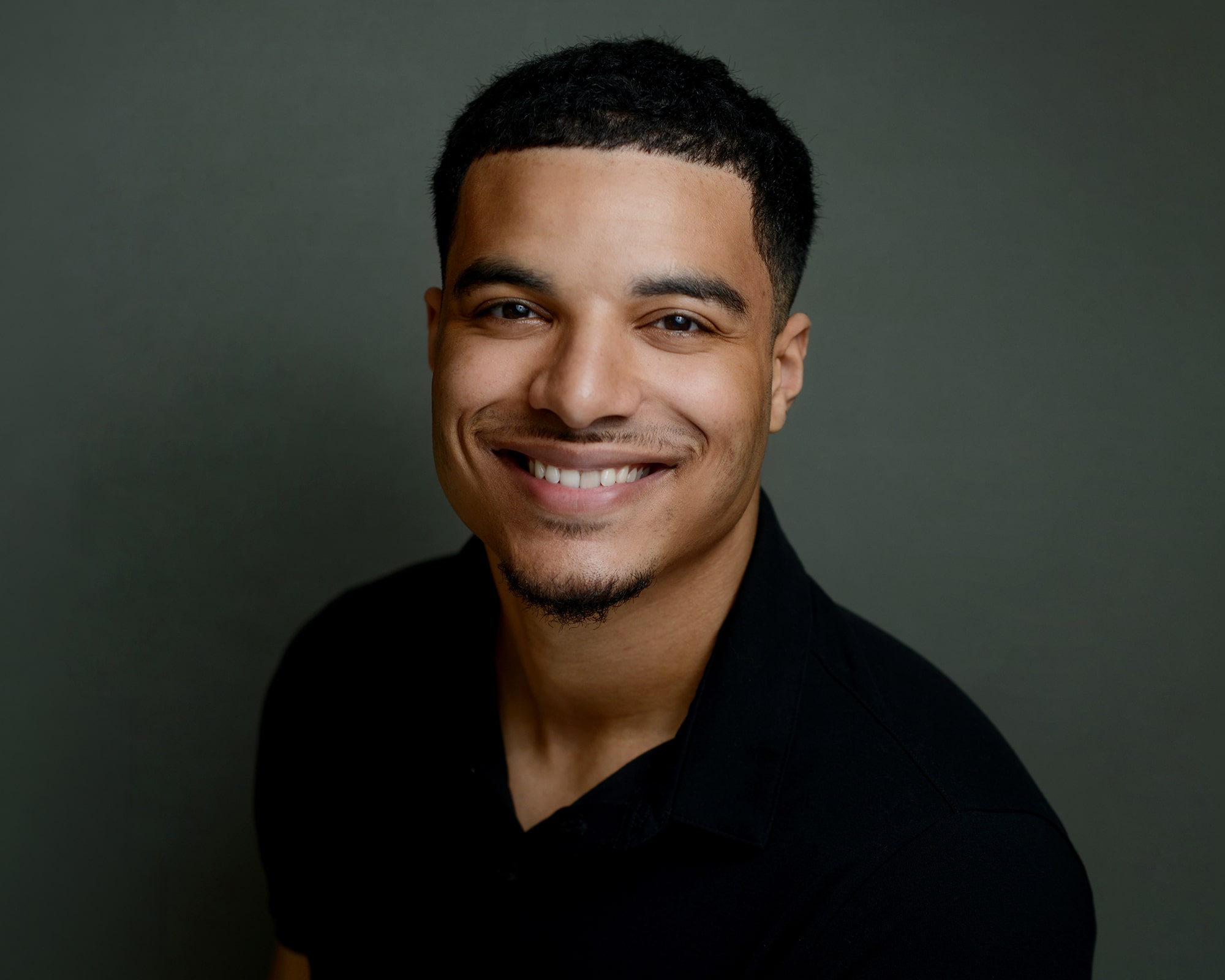 Portrait image of recently hired tech professional