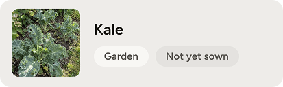 Screenshot of a plant in the app