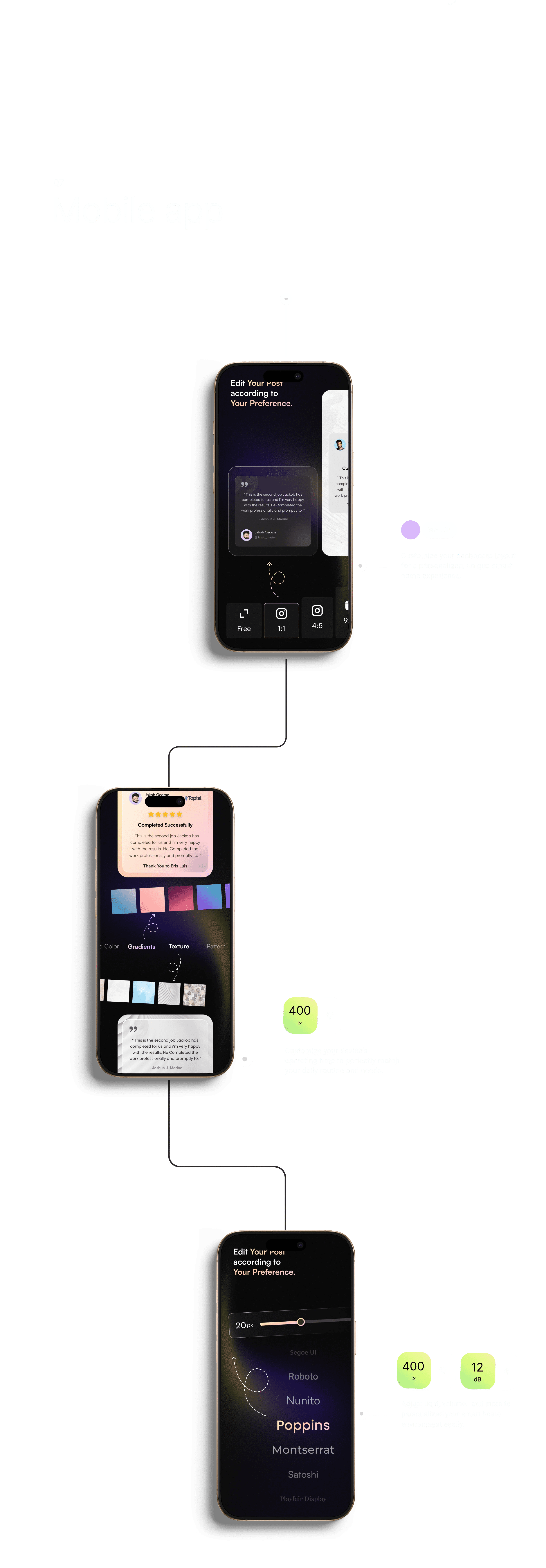 mobile app process flow in aqara design to artonest