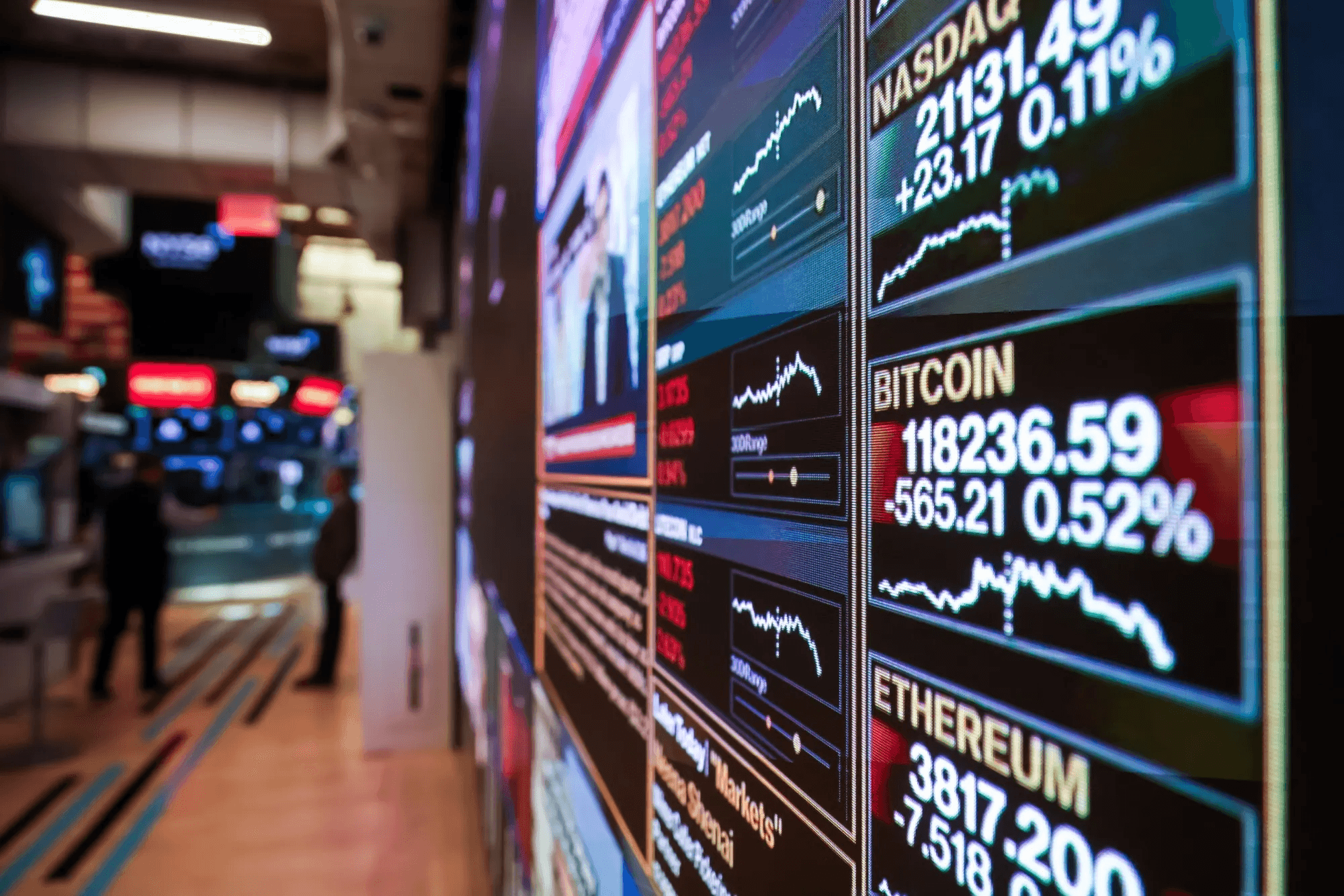 Digital wall displaying real-time cryptocurrency prices - Alternatives to DexScreener That Filter Scams
