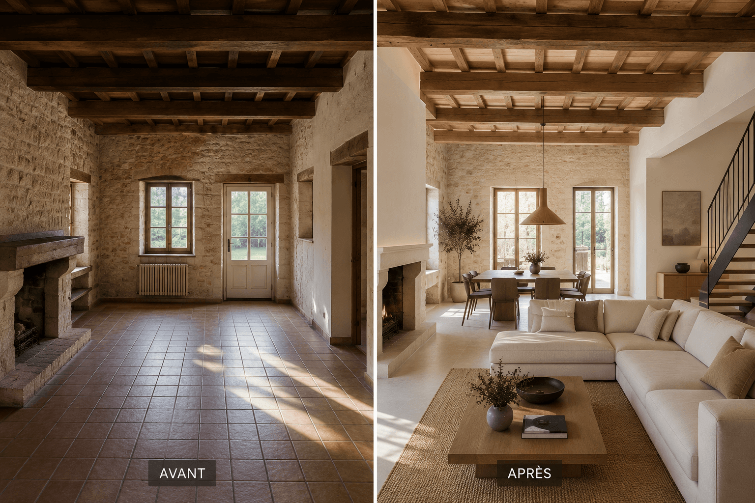 maison ancienne, rénovation maison ancienne, réhabilitation patrimoniale, rénovation de caractère, architecture du patrimoine, valorisation de l’existant, rénovation haut de gamme, transformation architecturale, maison de charme, habitat d’exception, architecte DPLG, projet sur mesure, rénovation résidentielle, architecture intemporelle.  moderniser une maison ancienne, rénovation contemporaine, dialogue entre ancien et contemporain, équilibre architectural, transformation douce, rénovation respectueuse, modernisation du patrimoine, nouvelle manière d’habiter, réinterprétation de l’existant, architecture durable, rénovation élégante.  avant après rénovation, étude de cas architecture, transformation de maison, métamorphose architecturale, réhabilitation résidentielle, évolution des espaces, optimisation des volumes, rénovation complète, valorisation immobilière, projet de rénovation contemporaine.  conserver l’âme du lieu, respect du patrimoine, identité architecturale, mémoire des lieux, authenticité, caractère architectural, héritage bâti, valorisation des éléments d’origine, rénovation sensible, architecture de transmission, préservation du charme ancien.  murs en pierre apparente, pierre naturelle, maçonnerie traditionnelle, matériaux authentiques, architecture de caractère, patrimoine bâti, rénovation de pierre, matériaux nobles, charme de l’ancien, authenticité architecturale, architecture méditerranéenne.  poutres apparentes, charpente ancienne, structure bois, plafond traditionnel, éléments d’origine conservés, artisanat, savoir-faire, matériaux naturels, rénovation respectueuse, architecture authentique, détail patrimonial.  espaces ouverts, décloisonnement, circulation fluide, réorganisation des volumes, optimisation des espaces, confort contemporain, architecture intérieure, qualité spatiale, habitat lumineux, architecture du quotidien, nouveaux usages de l’habitat.  lumière naturelle, maison lumineuse, ouvertures agrandies, confort visuel, architecture lumineuse, lumière traversante, qualité environnementale, bien-être résidentiel, valorisation des volumes, habitat contemporain.  architecture intérieure contemporaine, design sobre, mobilier intégré, menuiserie sur mesure, lignes épurées, élégance intemporelle, minimalisme chaleureux, confort résidentiel, intérieur raffiné, projet cohérent.  matériaux naturels, bois naturel, pierre naturelle, chaux, matériaux durables, finitions haut de gamme, artisanat, matériaux biosourcés, design intemporel, rénovation responsable, harmonie des matières.  maison familiale, habitat contemporain, confort de vie, qualité de vie, maison rénovée, architecture résidentielle, projet de vie, habitat personnalisé, rénovation sur mesure, intérieur chaleureux.  architecte Montpellier, rénovation maison ancienne Montpellier, architecte du patrimoine Montpellier, rénovation haut de gamme Montpellier, architecte d’intérieur Montpellier, agence d’architecture Montpellier, architecte Hérault, rénovation de caractère Montpellier.  architecte Nîmes, rénovation maison ancienne Nîmes, architecte du patrimoine Nîmes, rénovation de prestige Nîmes, architecte Gard.  architecte Perpignan, rénovation maison ancienne Perpignan, architecte du patrimoine Perpignan, rénovation haut de gamme Perpignan, architecte Pyrénées-Orientales.  architecte Occitanie, comment moderniser une maison ancienne sans perdre son âme, rénovation patrimoniale, maison ancienne rénovée, dialogue entre ancien et contemporain, conservation des poutres apparentes, murs en pierre conservés, architecture de caractère, rénovation respectueuse, valorisation de l’existant, habitat contemporain, lumière naturelle, rénovation haut de gamme, projet architectural sur mesure, maison familiale rénovée, architecture intemporelle, rénovation maison ancienne Montpellier.
