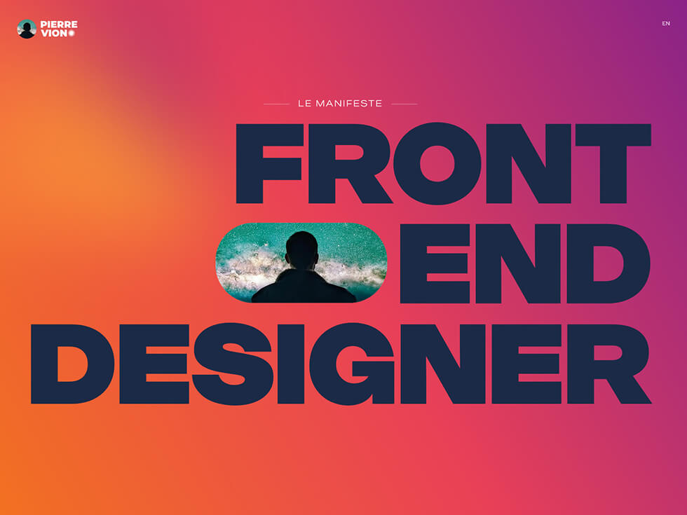 Capture d'écran du site Manifeste du front-end designer