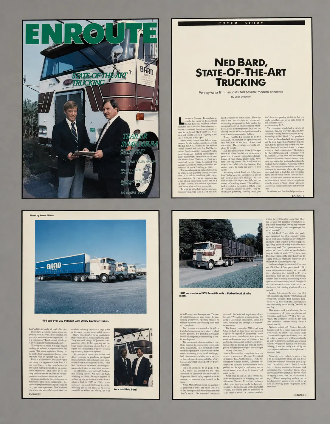 Historic Enroute feature documenting Ned Bard & Son Co.
