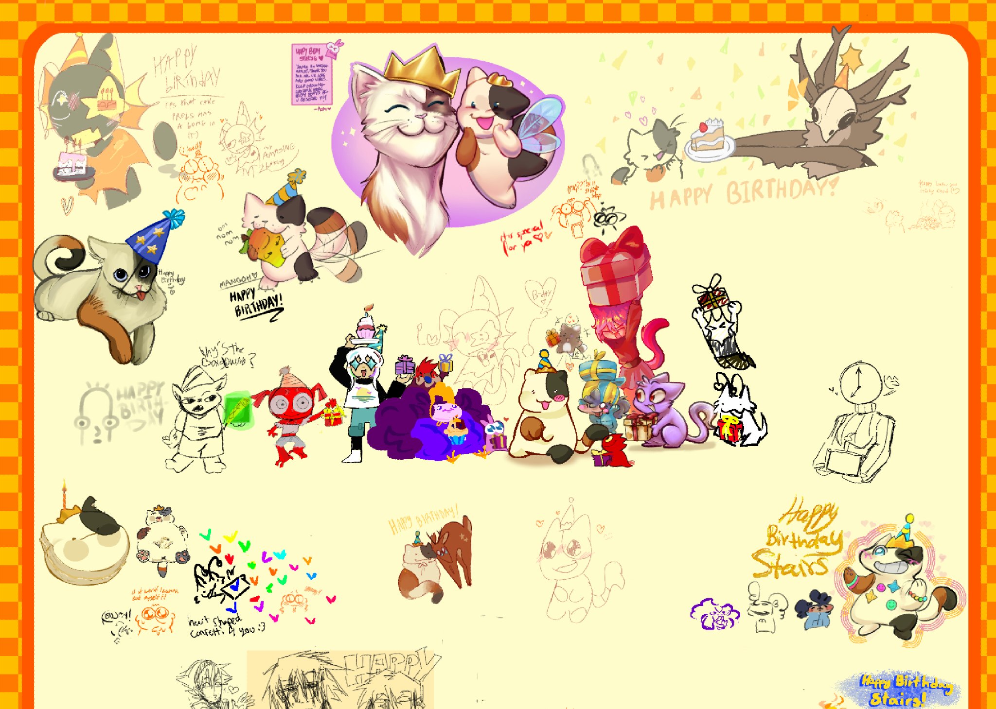 Part of the Art Jam canvas "[Birthday Jam!!] 🎉✨(Free draw!)"