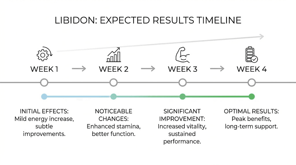 Libidon peptide expected results timeline week by week