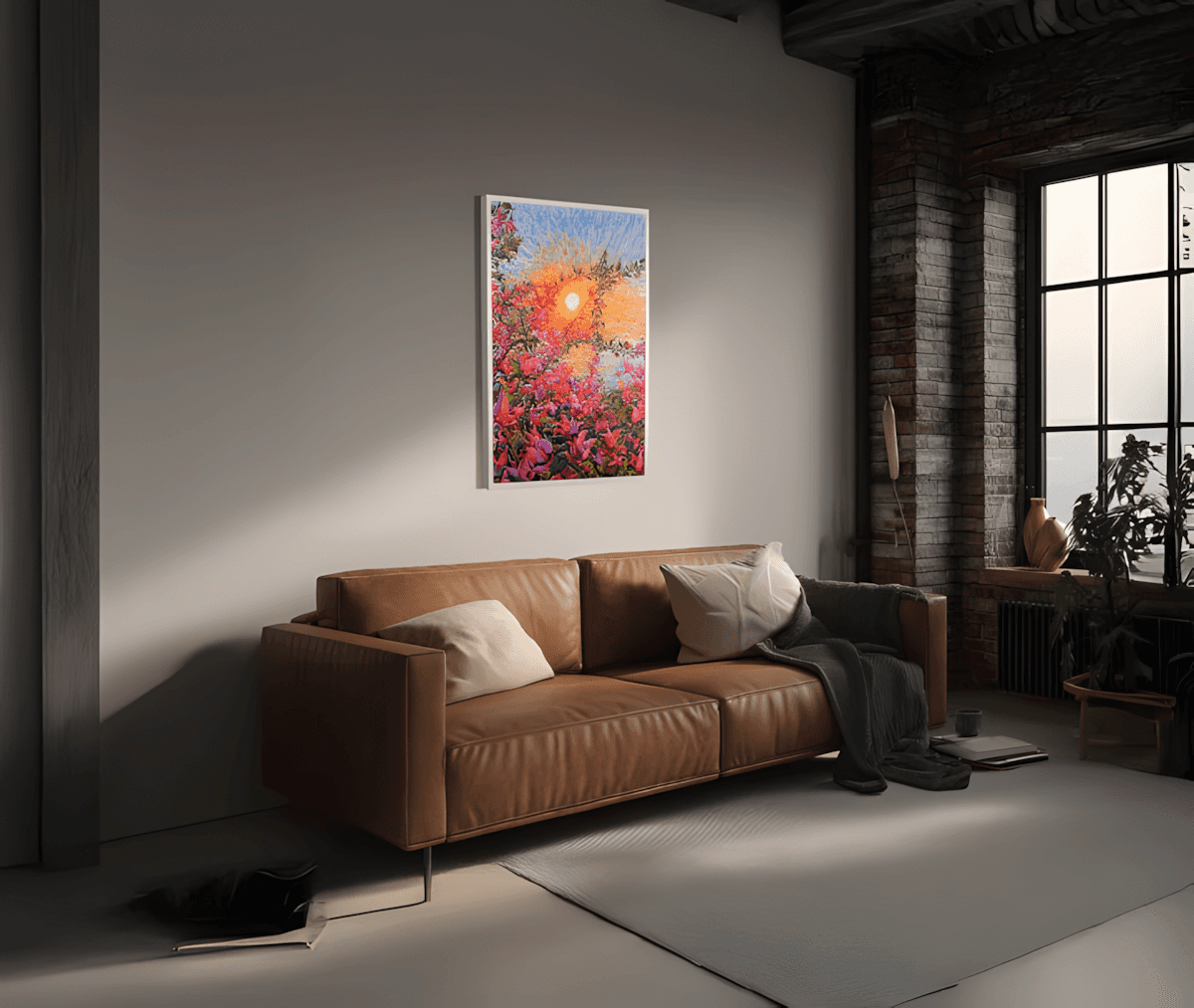 premium art poster and canvas prints, with originals available, from QART , of the artwork " Bougenvilla Flowers "