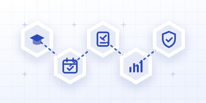 Academic Management modules connected in a network