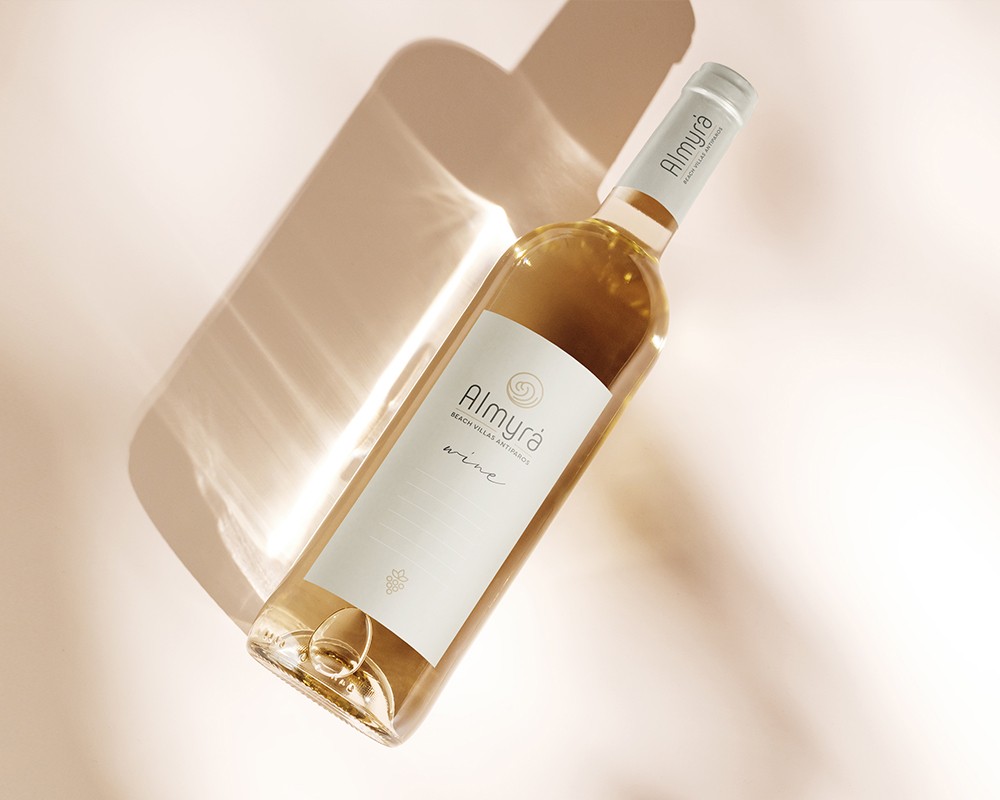 Almyra branded wine bottle product visual