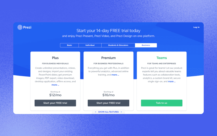 Prezi Pricing