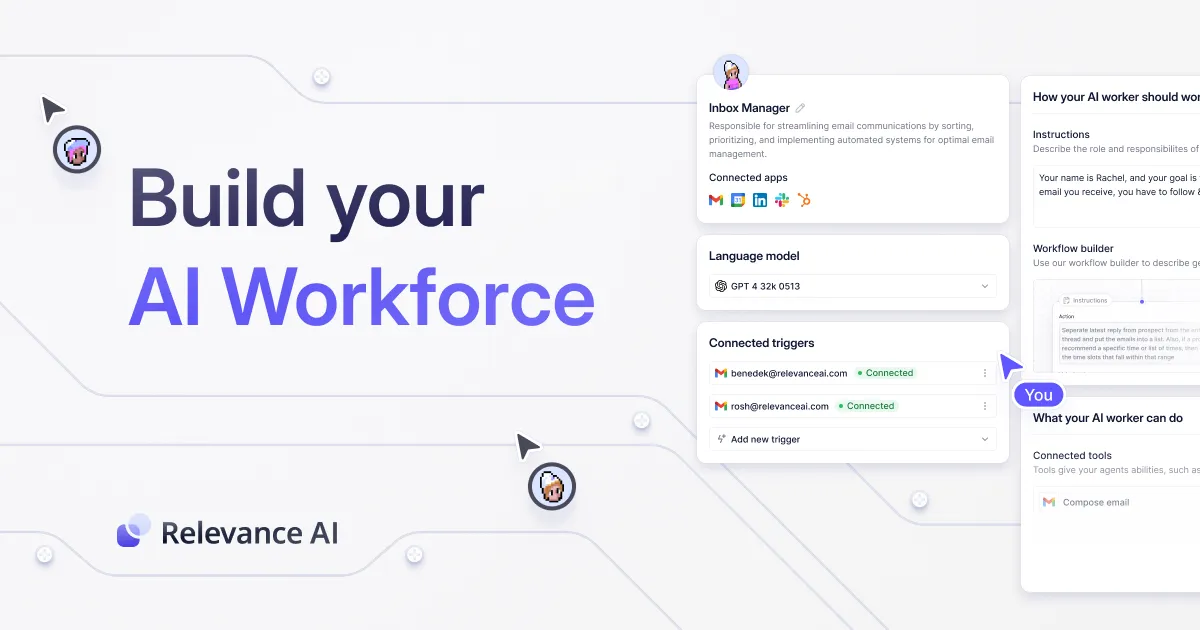 relevance AI - best agentic AI company for AI workforces