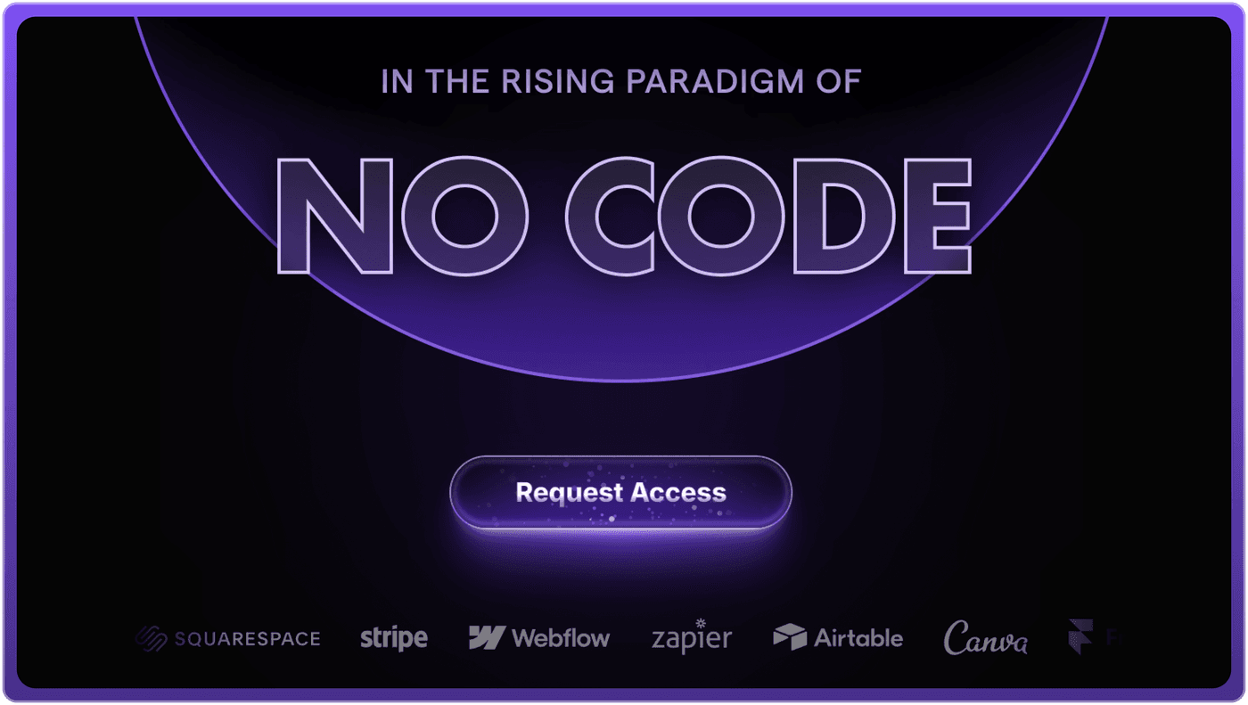 No Code Tools landing page design by WDLP