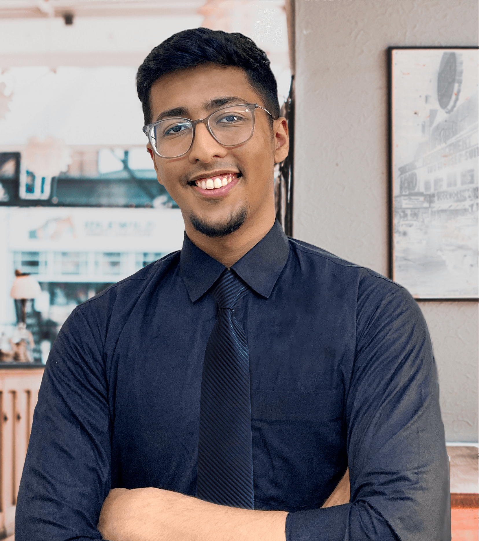 Portrait of portfolio creator – front view