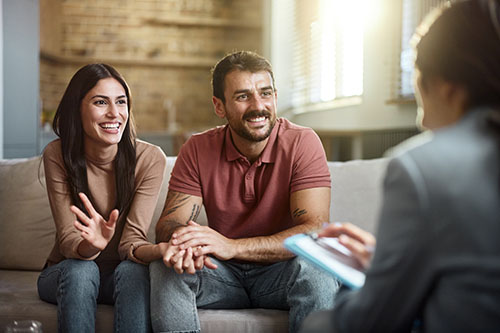 couple talking to doctor