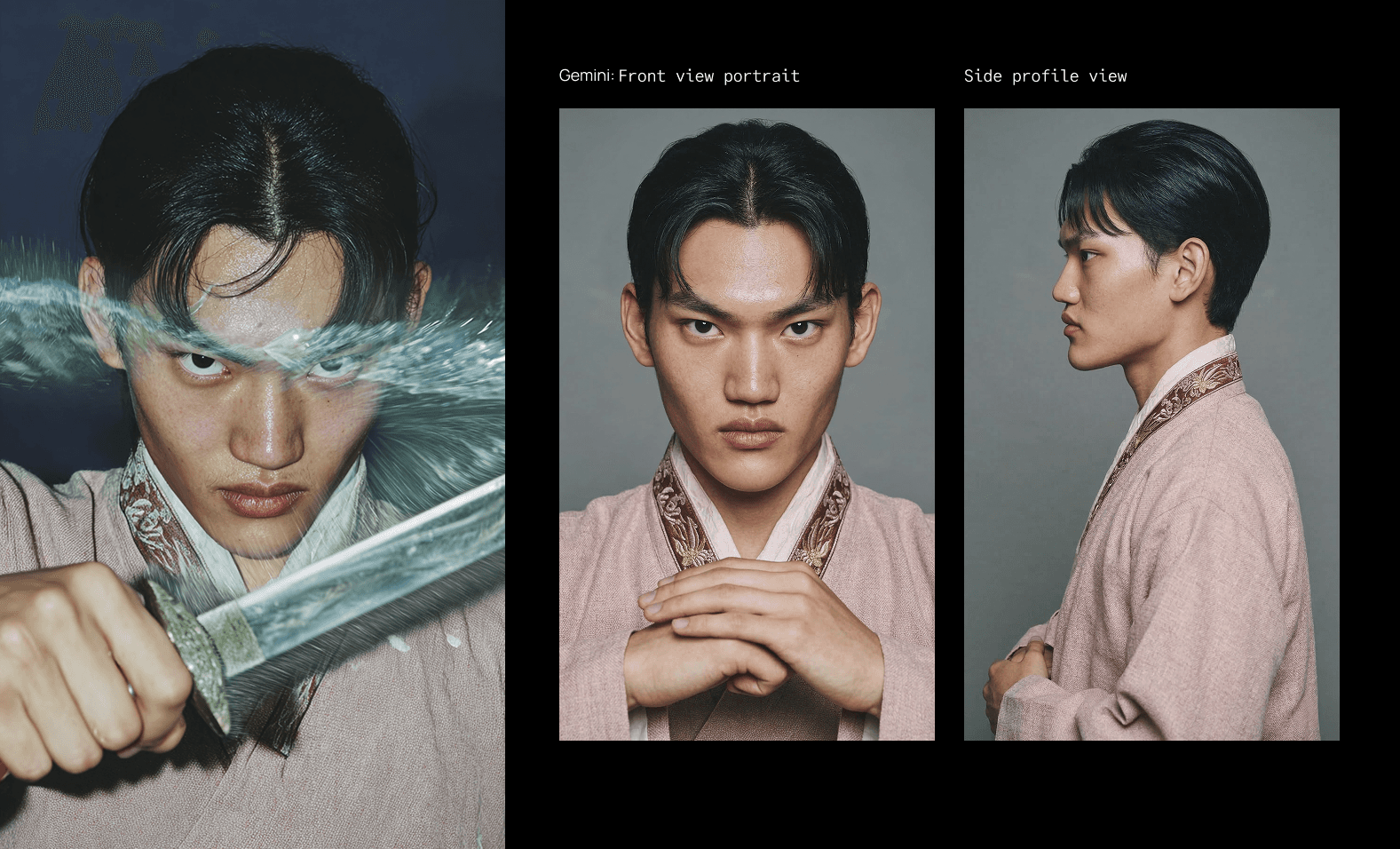 Consistent AI character portraits from different angles